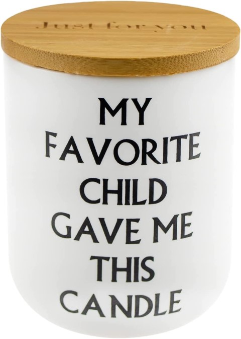 2023 Mother's Day Gift Guide "my favorite child gave me this" vanilla and coconut scented candle