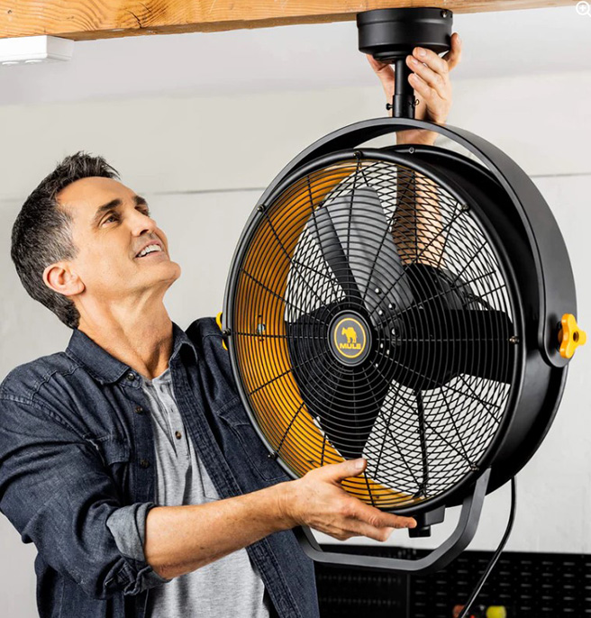 2023 Father's Day Gift Guide Item #3 Mule Mobile Garage Fan and Utility Dolly