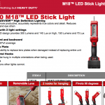 M18 stick light