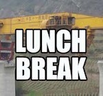 Lunch break crane