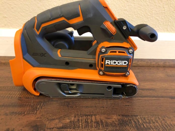 Ridgid Cordless Belt Sander Review Tools in Action