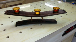 Wine Barrel Stave Tea Light Candle Holder Build 15