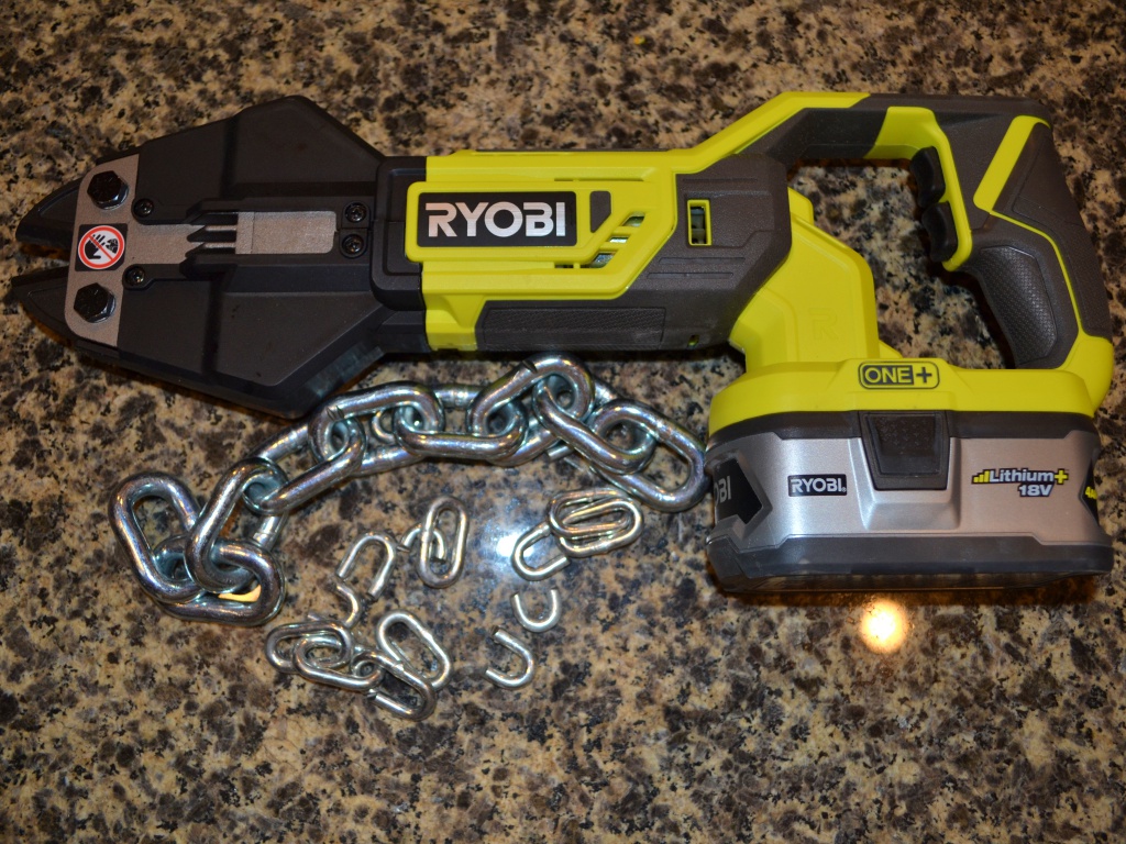 Cut Tool Hot Forged Steel Jaws 3/8 in Ryobi Cordless Bolt Cutters 18-Volt ONE 