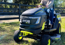 46 in RYOBI electric lawn mower