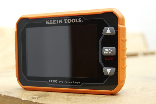 ergonomic right panel redesign on the Klein Tools T1290 Handheld Thermal Imager