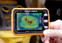 49,000 pixel imaging with Klein Tools T1290 Handheld Thermal Imager