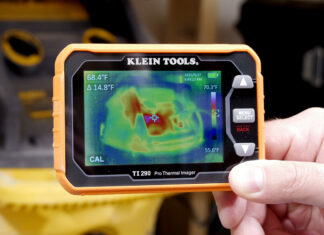 49,000 pixel imaging with Klein Tools T1290 Handheld Thermal Imager