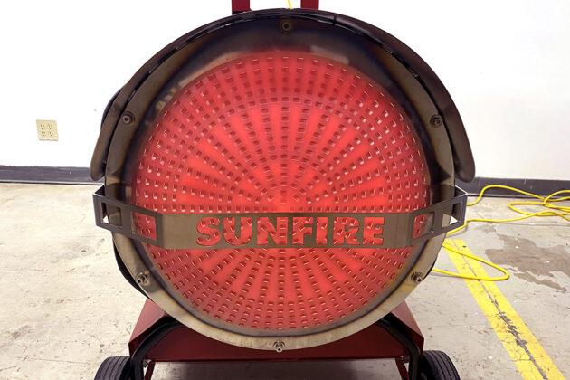 SunFire SF120 Radiant Portable Diesel Heater view of heat source