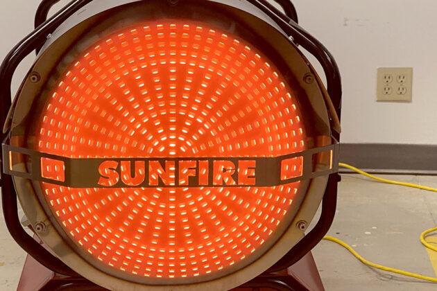 SunFire SF120 Radiant Portable Diesel Heater view of infrared heat source