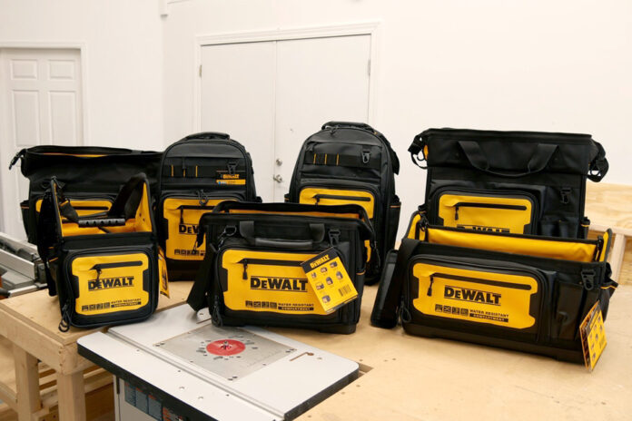 DeWALT Tool Bags, backpacks, belts, knee pads, holsters