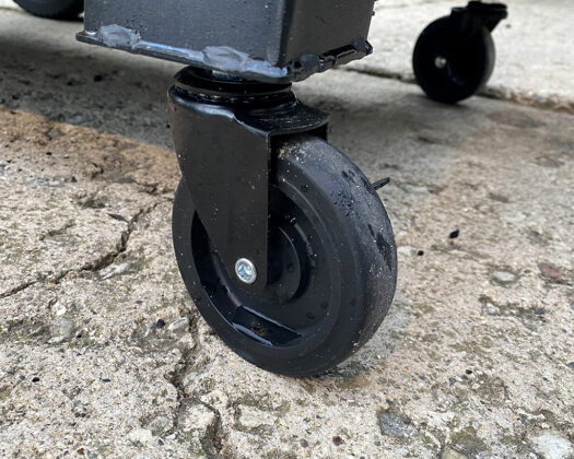 Oklahoma Joe Smoker Review: Small Locking Castor Wheels