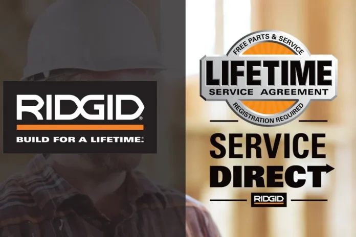 RIDGID adds Service Direct Program to Lifetime Service Agreement