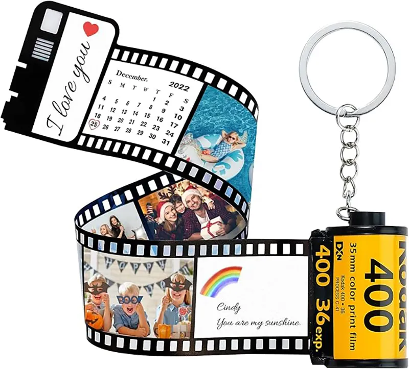 Valentine's Day gifts for women: film roll keychain 