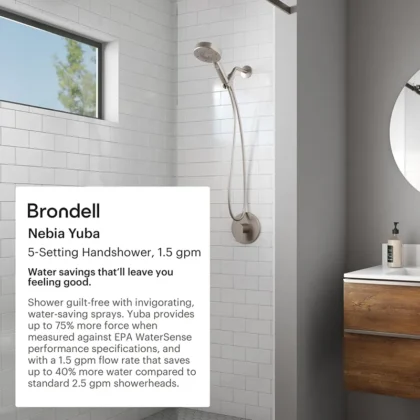 2025 Design & Construction Week Home Trends: Brondell Nebia Showerhead Yuba NE80