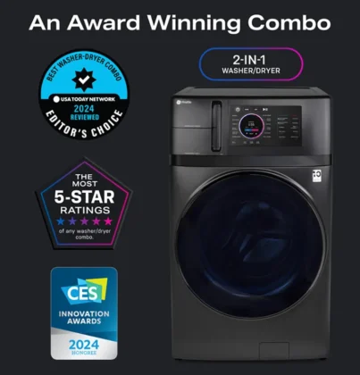 Latest home trends for 2025 Construction & Design Week: GE 2-in-1 washer/dryer combo