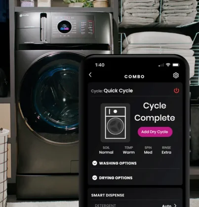 Latest home trends for 2025 Construction & Design Week: GE 2-in-1 washer/dryer combo