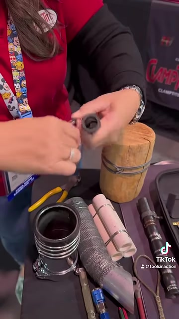 Wrapping wire around the pegs of the ClampTite tool