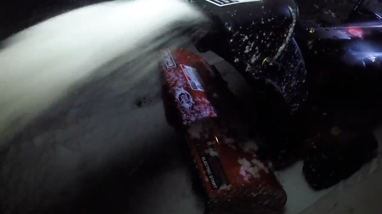 Craftsman snow blower LED headlight at night
