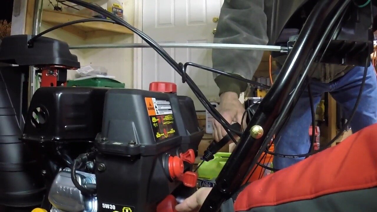 Chute control on the Craftsman 28 inch Quiet two stage