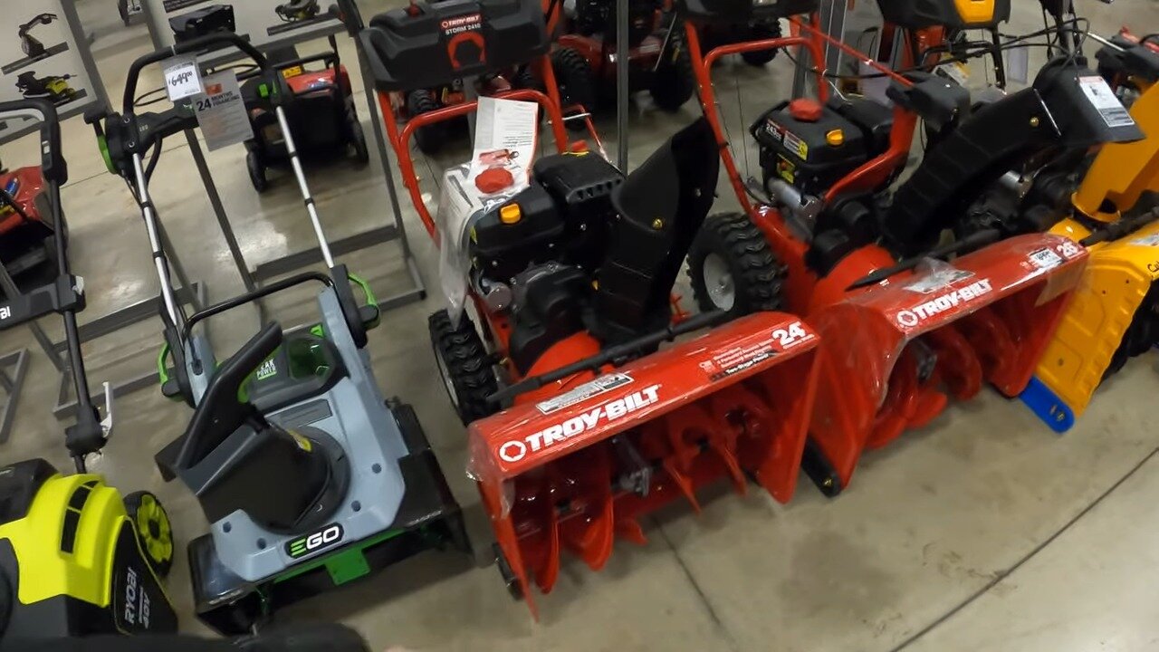 Troy-Bilt two-stage snow blowers at Home Depot