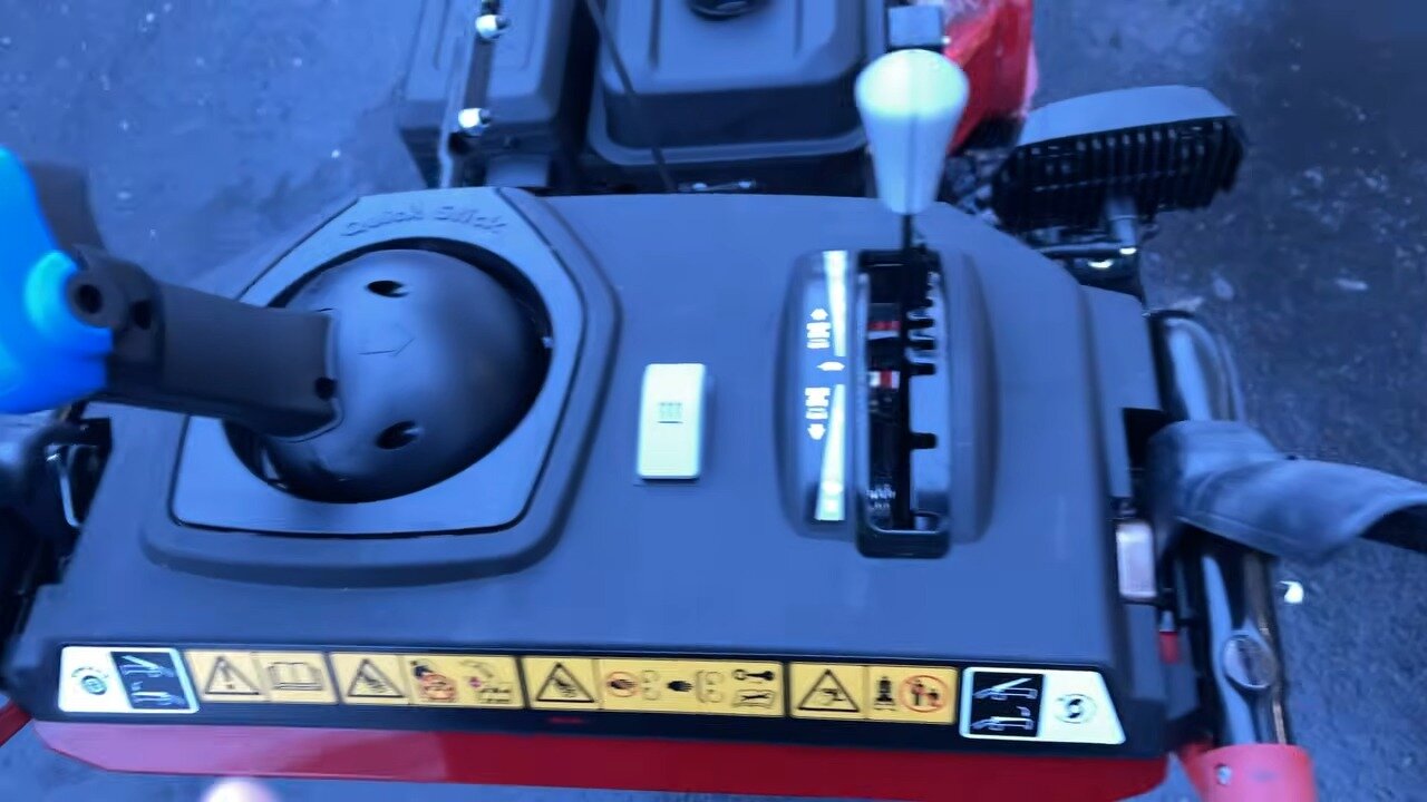 Close-up of the Quick Stick joystick and speed selector